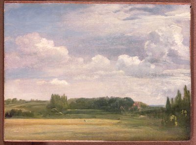 Vista hacia la rectoría, East Bergholt, 1813 de John Constable